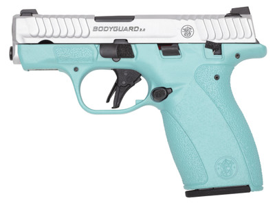 Smith and Wesson BODYGUARD 20 380 ACP Thumb Safety 12 rnd  ROBIN EGG BLUE SATIN MPN14436