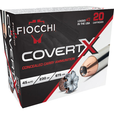 Fiocchi CovertX .45 AUTO RIM, 230gr, JHP [MPN: 45CCWB] - 20 rounds