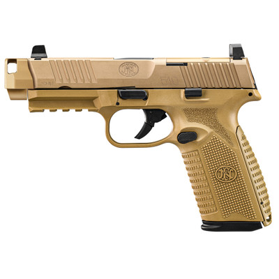 FN 510 MRD QD Compensator 10MM, 4.43" Barrel, Optic Ready, 15 rnd - FDE [MPN:66102127]