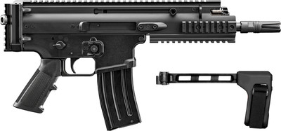 FN SCAR 15P 5.56x45mm, 7.50" Barrel, SB Tactical Brace, 10 rnd - Black [MPN:38101884]