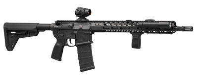 Sig Sauer M400 Sentry Pkg 5.56 NATO 30+1 16" Threaded Barrel, Black Anodized Picatinny Rail Alloy Steel Receiver, M-LOK Handguard, 6 Pos Magpul SL Stock, Reduced Angle Grip, Foxtrot-MSR Full Size, Romeo5 Gen II Compact Red Dot Sight
  
