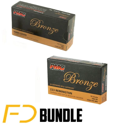 PMC 9MM 115gr (15 boxes) + PMC.223 (12 boxes) Bundle