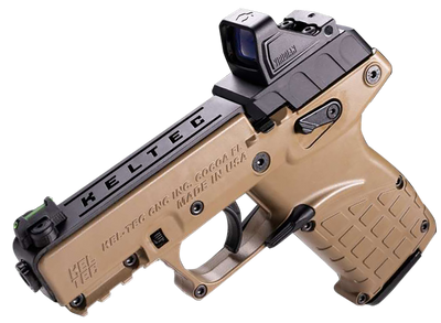 KelTec P17 22 LR 18quot Barrel w Viridian RFX11 Green Dot 16 rnd  Tan MPNP17BTANOPTIC
