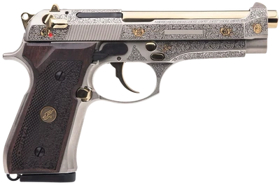 Derya Melik Fight Limited Run 9mm 490quot Gold PVC Barrel 15 rnd  Nickel wEngraving MPN15LFLRMELIK9TR