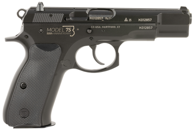 CZ 75 B 50th Anniversary 9mm 460quot Barrel 10 rnd  Black MPN01109