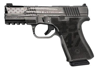 Black Rain  Frontline Trump 9mm, 4"  Barrel, Optic Ready, 15 rnd - Grey Battleworn [MPN:FLPTRUMPGMGB]