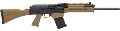 JTS GM12AK 12 GA, 3" Chamber, 18.5" Barrel, M-LOK Rail, 5 rnd - Black/FDE [MPN:GM12AK-T1A-BR]