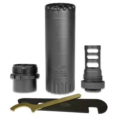 Yankee Hill Machine Turbo K-RB 5.56MM Supressor w/Muzzle Brake - Black [MPN: 2180MB28]