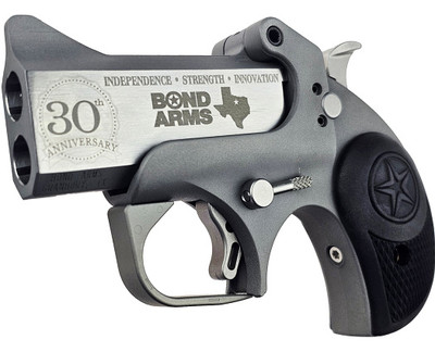 Bond Arms Rowdy 30th Anniversary .45 Colt / .410 GA, 3" Barrel, 2 rnd - Stainless [MPN:BA30TH45LC410]