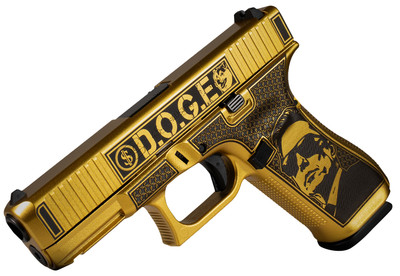 Glock G47 Gen 5 MOS DOGE 9mm 171 449quot Black GMB Barrel Gold Cerakote Polymer MPN PA475S204MOSNDGE