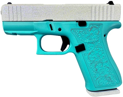 Glock G43X MOS 9mm, 3.41" Barrel, Optic Ready, 10 rnd - Robin Egg Blue [MPN:PX4350204NFEREB]
