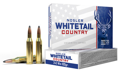 NOSLER WHITETAIL COUNTRY 243 WIN, 100gr, SBSP - 20 rounds [MPN: 40122]