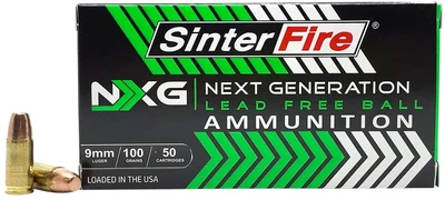 SINTERFIRE NXG 9MM, 100gr, LFB - 50 rounds [MPN: SF9100NXGLF]