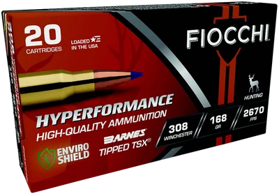 FIOCCHI HYPERPERFORMANCE 308 WIN, 168gr, TTSX - 20 rounds [MPN: 308TTSX]