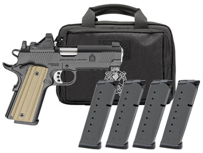 Springfield Armory 1911 Operator AOS 9mm 425quot Barrel Viridian RFX11 9 rnd  Black MPNPO9227AOSPAC