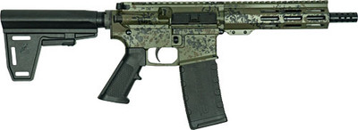 GREAT LAKES AR15 .223 Wylde, 7.5" Barrel, 5 Knives, 30 rnd - Lichen Green [MPN:GL15LGRN-PISTOLBUNDLE]