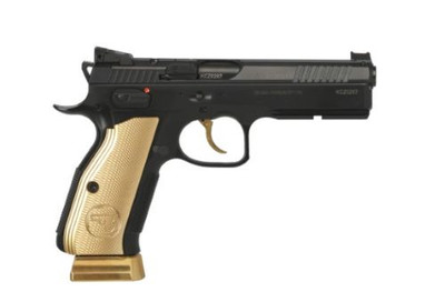 CZ Shadow 2 Gold Digger 9mm 489quot Barrel Optic Ready 19 rnd  BlackGold MPN91242