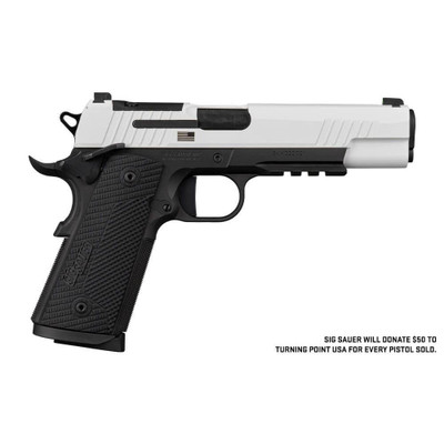 Sig Sauer 1911-X Freedom Turning Point .45 ACP, 5" Barrel, 8 rnd - Black/White [MPN:1911XR-45-TWXR3-TP]