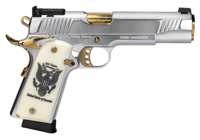 Girsan MC1911 250th Anniversary .45 ACP, 5" Barrel, 8 rnd - Stainless/Gold [MPN:391094]