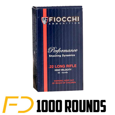 Fiocchi .22 LR, 38gr, CPHP - 500 Rounds [MPN: 22FHVCHP]