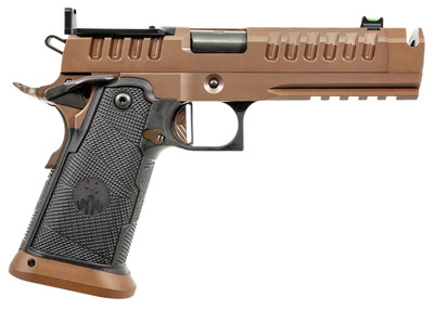 Watchtower Firearms Apache 9mm 46quot Ported Barrel Stainless Steel Optic CutPortedSerrated Slide Coyote Brown Kevlar Carbon Fiber Grip RMR Footprint MPN APACHE9MM46COY