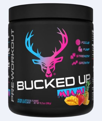 Bucked Up Preworkout Miami  Strawberry Mango 30 Servings