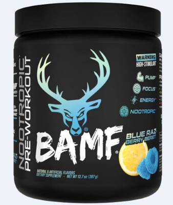 Bucked Up Preworkout Bamf  Blue Razberry Beret 30serving