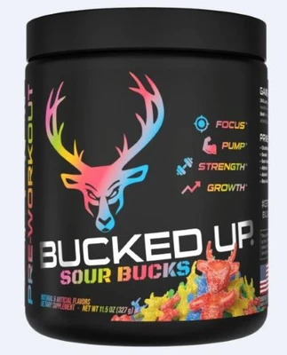 Bucked Up Preworkout Sour  Bucks 30 Servings