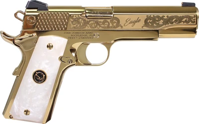 Iver Johnson Eagle Noble 1911 .45 ACP, 5" Barrel, 8 rnd - Engraved/Gold [MPN:EAGLENOBLEWP]