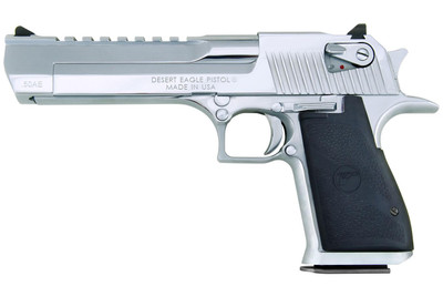 Magnum Research Desert Eagle Mark XIX .50 AE, 6" Barrel, Blem, 7 rnd - Polished Chrome [MPN:DE50PCU BLEM]