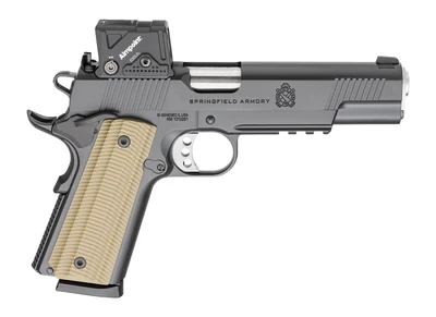 Springfield 1911 Operator AOS 45 ACP 5quot Barrel Aimpoint COA 8 rnd  BlackFDE MPNPO9230COA