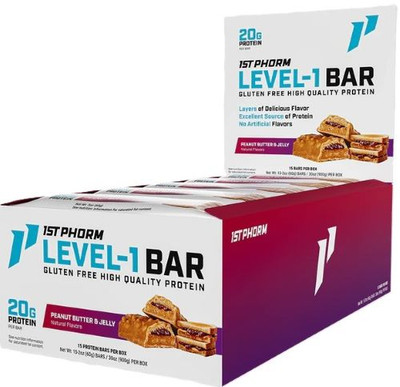 1st Phorm Level 1 Bar Peanut  Butter & Jelly 15 Bars