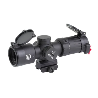 EOTECH, Vudu, Rifle Scope, 4-12X Magnification, 36mm Objective, First Focal Plane, Compatible with Mini-ACOG Mounts, MD5 Illuminated MRAD Reticle, Matte Finish, Black, Includes Mount