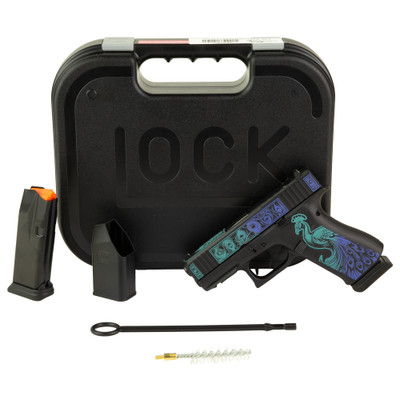 GLOCK 43X MOS 9MM 341quot Barrel 15 rnd  Custom Peacock MPNUX4350204NR15