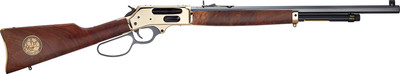 Henry Side Gate 45-70 Govt, 22" Barrel, Wisconsin Tribute 1 0f 250, 5 rnd - Brass/Blued [MPN:H010BWI]