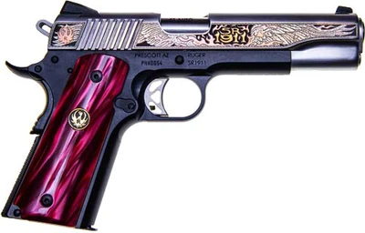 Ruger SR1911 Phoenix TALO 45 ACP 5quot Barrel Engraved Red Pearl Grips 8 rnd  Stainless MPN16708