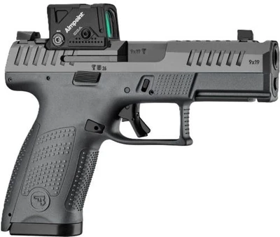 CZ P10 C Ported Elite 9mm 4quot Barrel Aimpoint COA 19 rnd  Black MPN91583