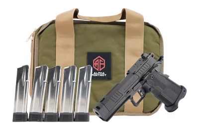 Alpha Foxtrot AF1911 Romulus Compact Bundle 9mm 35quot Comp Barrel Optic Ready 20 rnd  Black MPNAA39X1QIGXDBK20PROM