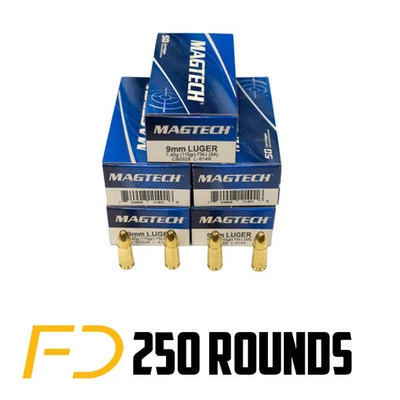 Magtech 9MM, 115gr, FMJ - 250 Rounds