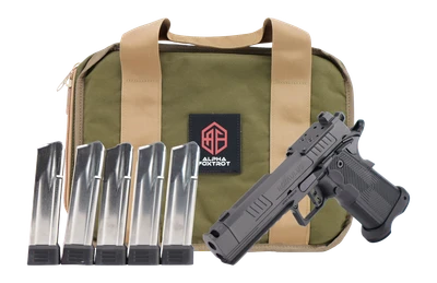 Alpha Foxtrot AF1911 Romulus Bundle 9mm 425quot Comp Bull Barrel Optic Ready 20 rnd  Black MPNAA39X1CIGXDBK20PROM