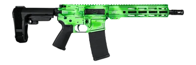 Shark Coast Tactical Anime-15 5.56 NATO, 10.5" Barrel, SBA3 Brace, 30 rnd - Green [MPN:SCC06247AGRN-P]