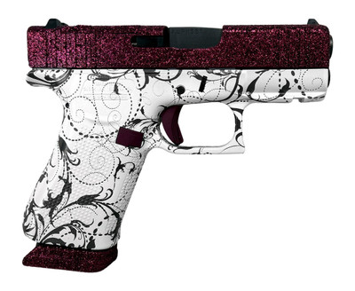 Glock G43X 9mm 341quot Barrel Optic Ready 15 rnd  BlackRed Paisley MPNUX4350204NR15BCPOR