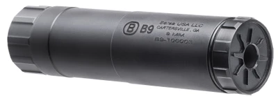 Bersa B9 Modular Suppressor 9mm 1/2x28 w/ Piston - Black [MPN:BS10002F]