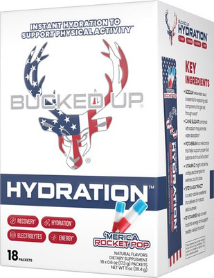 Bucked Up Hydration 2.0  Rocket Pop 18 Count