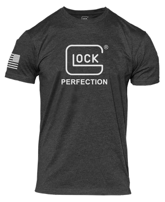 Glock Perfection Tee Short  Sleeve T Shirt Lg Charcoal