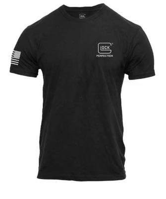 Glock Perfection Flag Tee  Short Sleeve T Shirt Lg Black