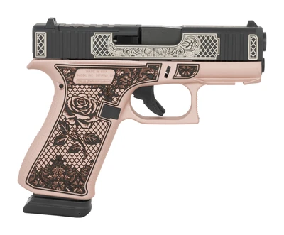 Glock G43X 9mm, 3.41" Barrel, Optic Ready, 15 rnd - Rose [MPN:UX4350204NR15ORGLRG]