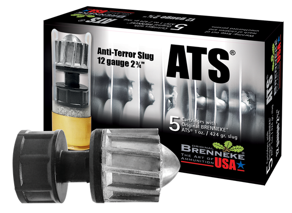 Brenneke Anti-Terror 12 GA, 2-3/4in. 1-3/8oz. Slug - 5 Rounds [MPN: SL122MBPM]