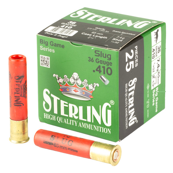 Sterling Big Game Series .410 BORE, 2-1/2in. 1/4oz. Slug - 25 Rounds
