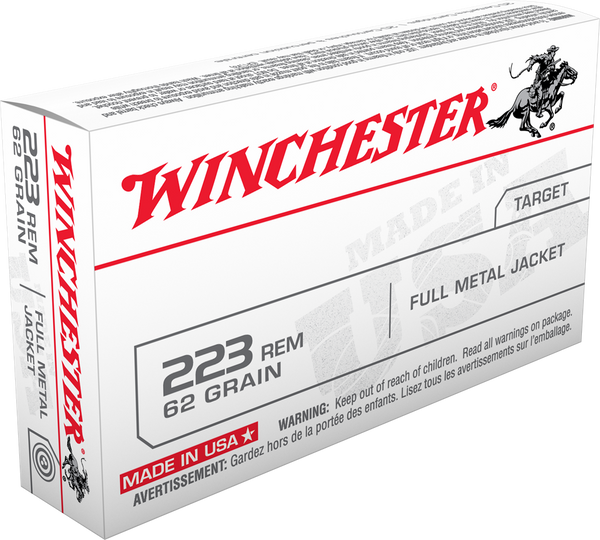 Winchester .223 REM, 62gr, FMJ - 20 Rounds [MPN: USA223R3]